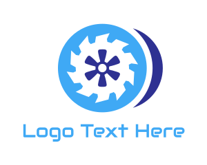 Gears - Blue Round Saw logo design