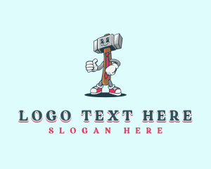 Tool - Hammer Necktie Contractor logo design