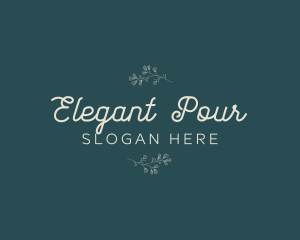 Elegant Ornate Botanical logo design