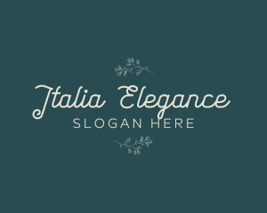 Elegant Ornate Botanical logo design