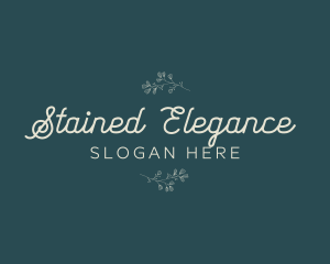 Elegant Ornate Botanical logo design