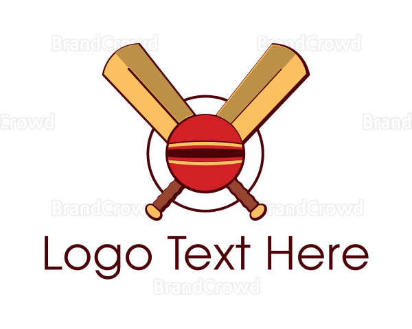 Cricket Ball Sport Logo