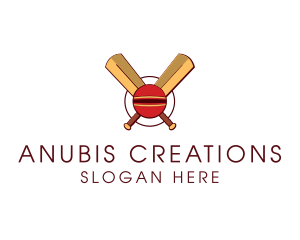 Cricket Ball Sport logo design