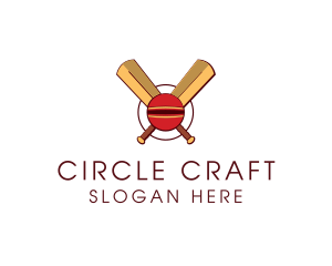 Cricket Ball Sport logo design