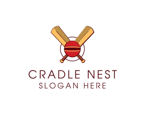 Cricket Ball Sport logo design