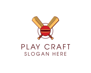 Cricket Ball Sport logo design