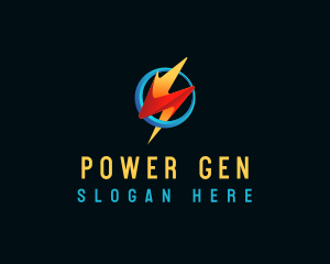 Generator - Lightning Bolt Power logo design