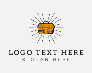 Sledge Hammer - Wrench Hammer Toolbox logo design