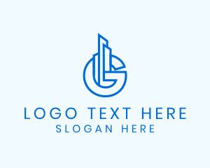 Home Lease - Modern Tower Letter G logo design