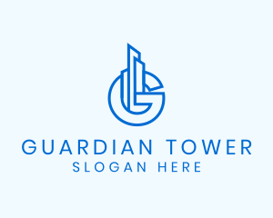 Modern Tower Letter G logo design