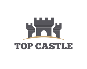 Gray Medieval Castles logo design