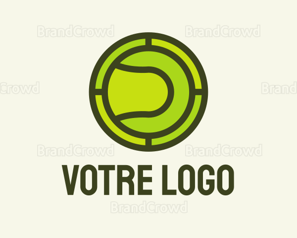 Tennis Ball Badge Logo