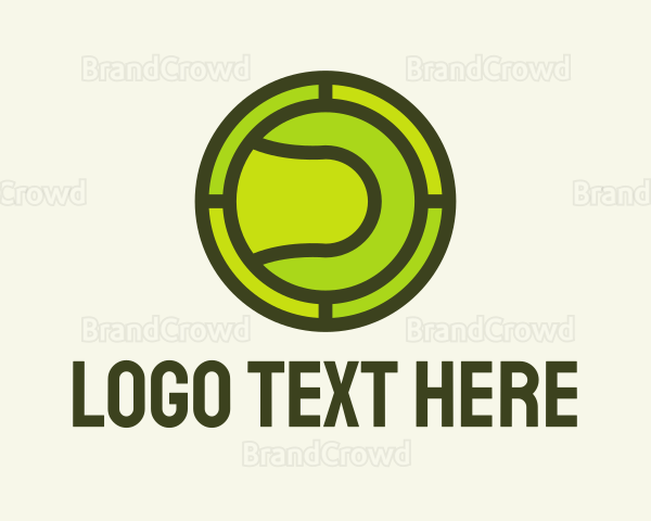 Tennis Ball Badge Logo