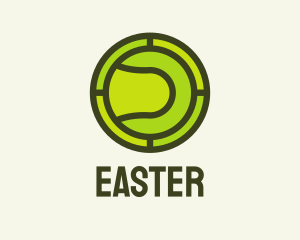 Professional Tennis Player - Tennis Ball Badge logo design