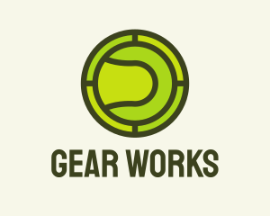 Tennis Ball Badge  logo design