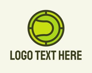 Tennis Player - Tennis Ball Badge logo design