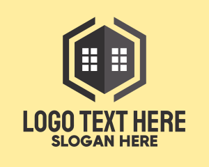 Apartment - Hexagon House Windows logo design