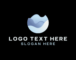 Apps - Gradient Waves Sphere logo design