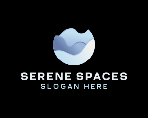 Gradient Waves Sphere logo design