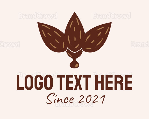 Brown Almond Nut Logo