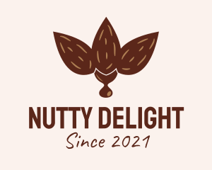 Hazelnut - Brown Almond Nut logo design