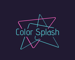 Neon Party Lights logo design