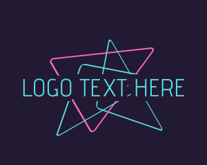 Geometric - Neon Party Lights logo design