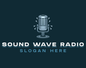 Radio - Microphone Radio Broadcast logo design