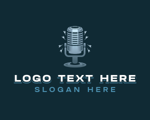 Singer - Microphone Radio Broadcast logo design
