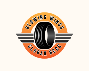 Tire Wing Vulcanizing logo design