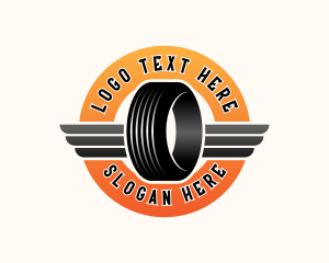 Wheel - Tire Wing Vulcanizing logo design