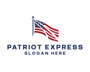 Patriot American Flag logo design