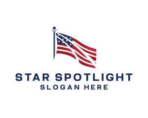 Patriot American Flag logo design