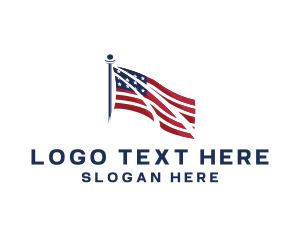 Usa - Patriot American Flag logo design