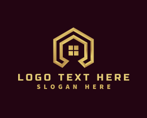 Expensive - Real Estate House Hexagon logo design