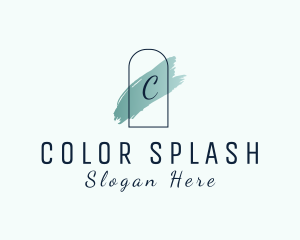 Watercolor Brush Cosmetics logo design