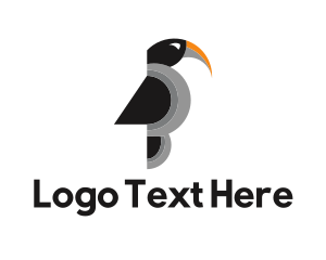 Crow - Black Toucan Bird logo design