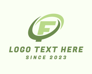 Telecom - Technology Orbit Letter F logo design