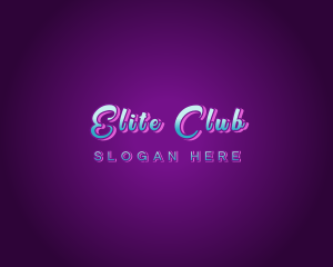 Club - Creative Neon Bar Club logo design
