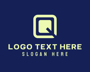 App - Digital Cube Letter Q logo design