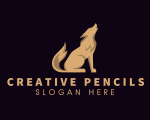 Premium Luxe Wolf logo design