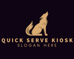 Premium Luxe Wolf logo design