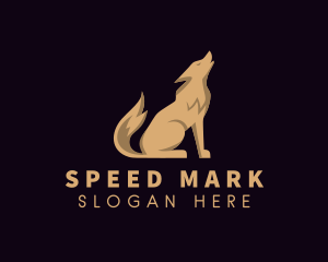 Premium Luxe Wolf logo design