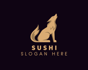 Premium Luxe Wolf logo design