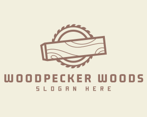 Circular Saw Wood Tool logo design