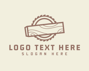 Wood Shaper - Circular Saw Wood Tool logo design