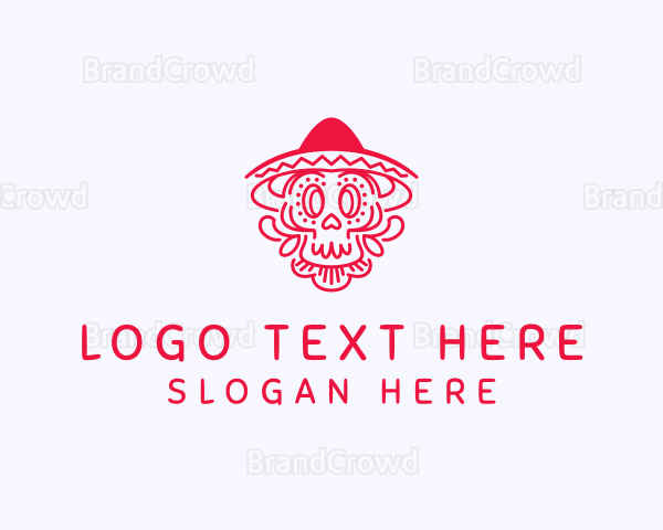 Cultural Decorative Skull Logo