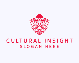 Cultural Decorative Skull  logo design