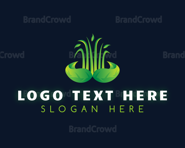 Grass Leaf Landscape Logo