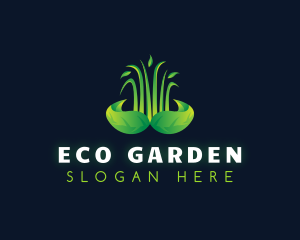 Grass Leaf Landscape logo design